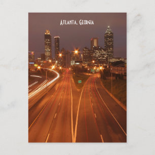 Atlanta Georgia bei der Abendkarte Postkarte