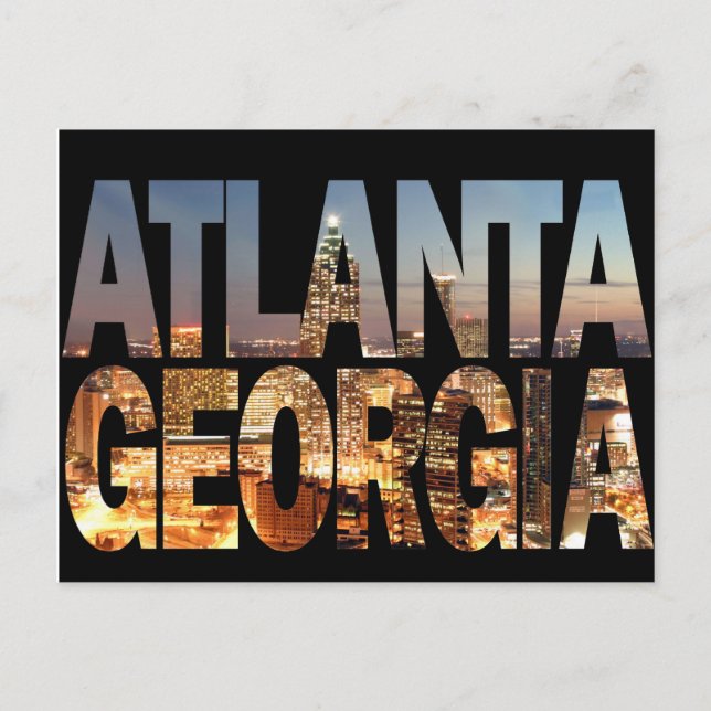 Atlanta Georgia bei Twilight Postkarte (Vorderseite)