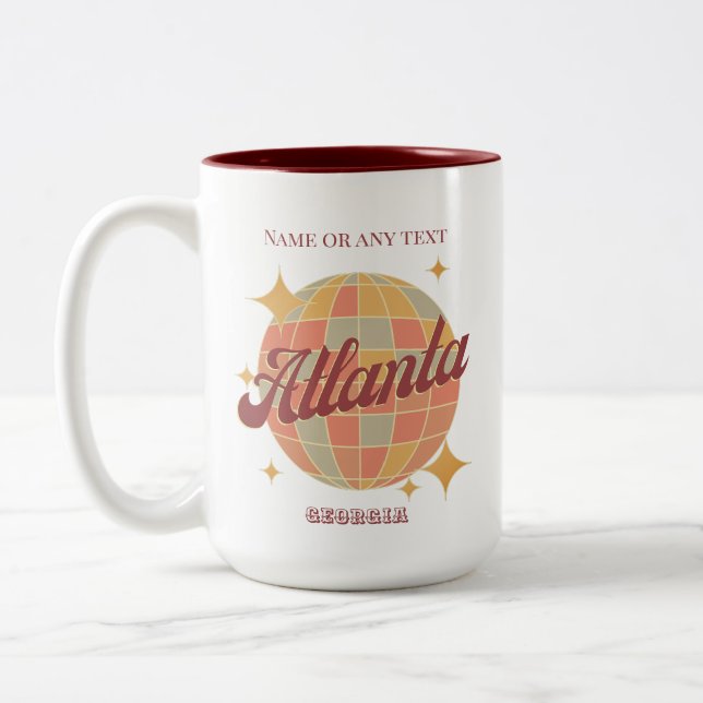 Atlanta Georgia City Cup Geschenk Souvenir Zweifarbige Tasse (Links)