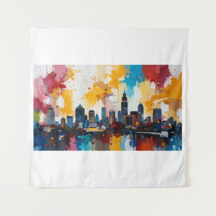 Atlanta, Georgia City Skyline abstrakte Malerei 2 Wandteppich