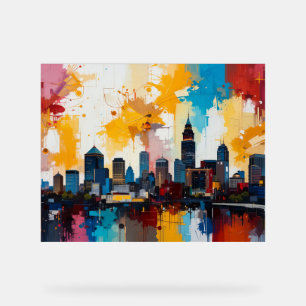 Atlanta, Georgia City Skyline Peinture abstraite 2