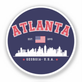 Atlanta Georgia Cityscape Aufkleber