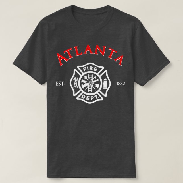 Atlanta Georgia Fire Rescue Department Firefighter T-Shirt (Design vorne)