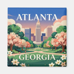 Atlanta Georgia Hauptstadt Stadtbild Reise 🌆 Magnet