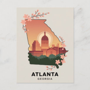 Atlanta Georgia Karte Symbolische Reise