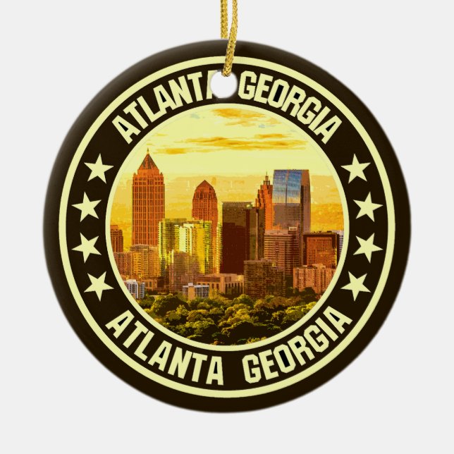 Atlanta Georgia Keramik Ornament (Vorne)