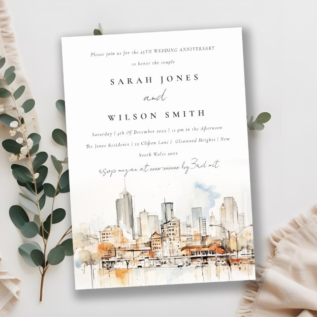 Atlanta Georgia Landscape Wedding Jubiläum Einladung (Von Creator hochgeladen)