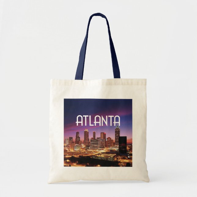 Atlanta Georgia mit Foto der City-Skyline Tragetasche (Vorne)