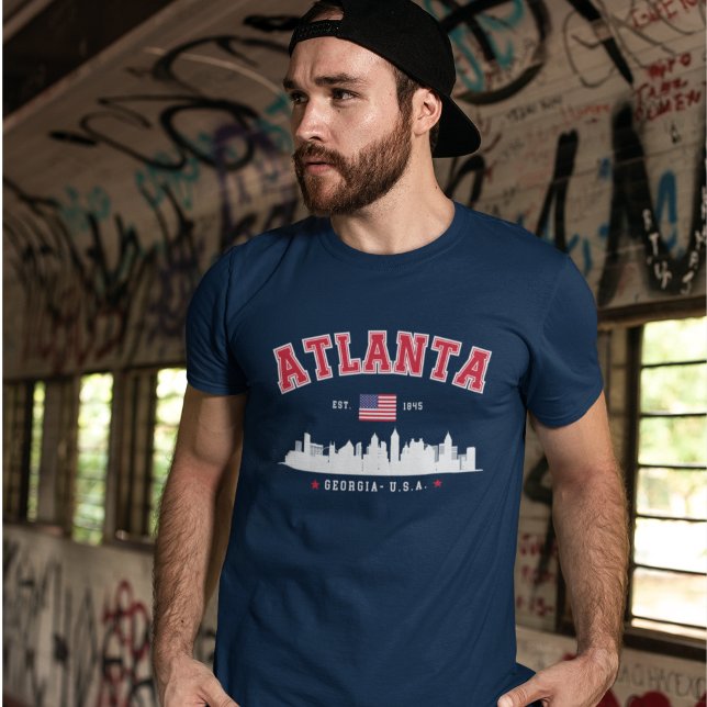 Atlanta Georgia Modern Skyline T-Shirt (Von Creator hochgeladen)