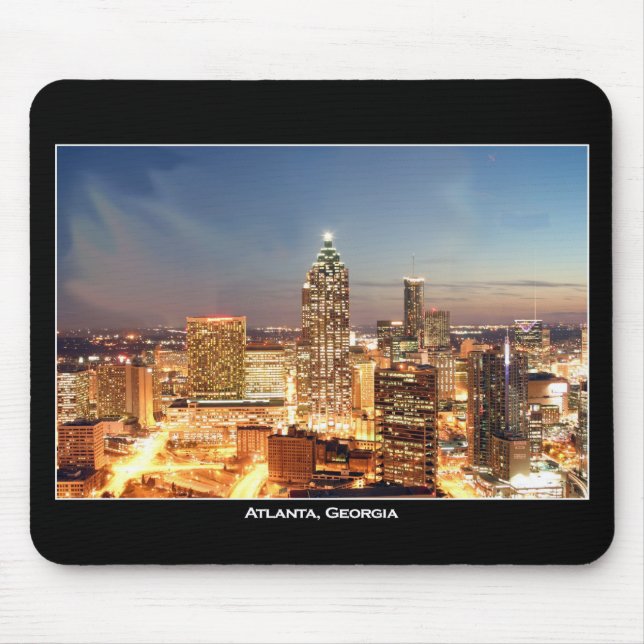 Atlanta, Georgia nachts - schöne Skyline Mousepad (Vorne)