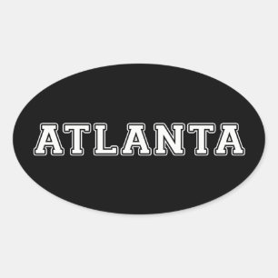 Atlanta Georgia Ovaler Aufkleber