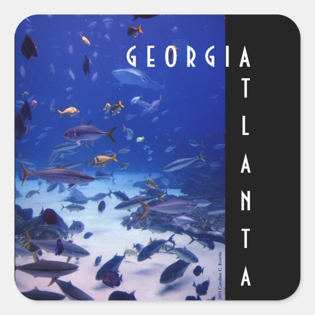 Atlanta Georgia Quadratischer Aufkleber (Vorderseite)
