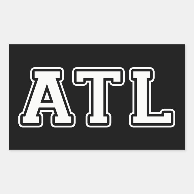 Atlanta Georgia Rechteckiger Aufkleber (Vorderseite)