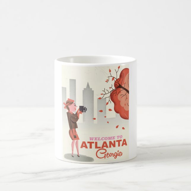 Atlanta Georgia Reiseplakat Kaffeetasse (Mittel)