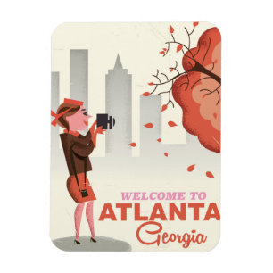 Atlanta Georgia Reiseplakat Magnet