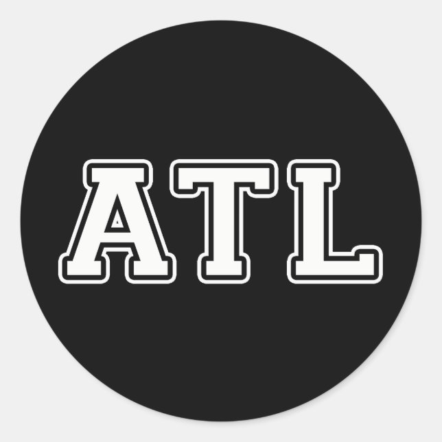 Atlanta Georgia Runder Aufkleber (Vorderseite)