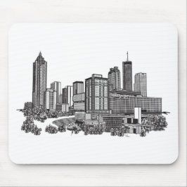 Atlanta Georgia Skyline Art Mousepad