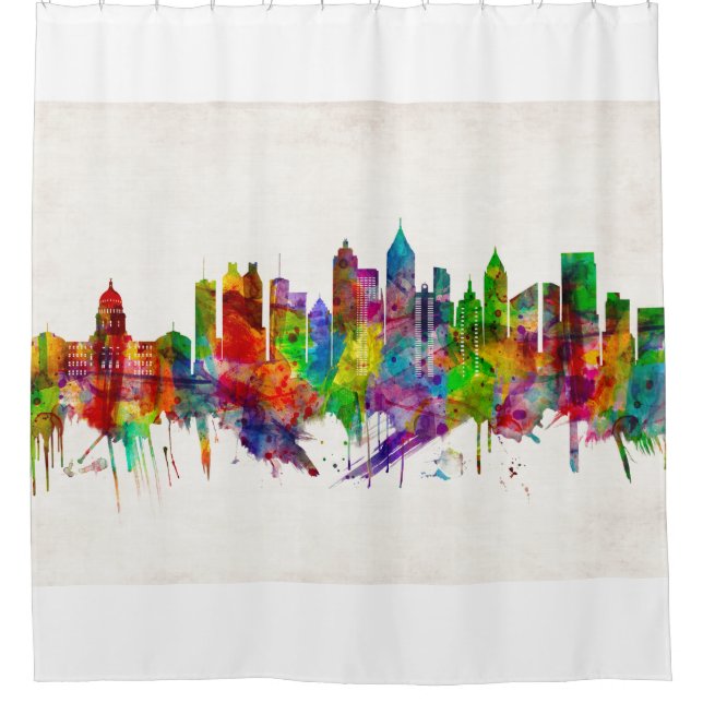 Atlanta Georgia Skyline Duschvorhang (Vorderseite)