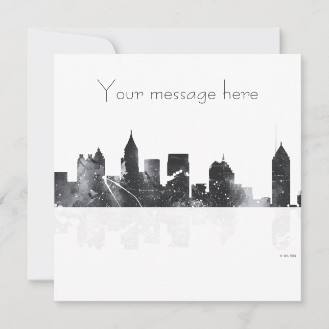 ATLANTA GEORGIA SKYLINE - Einladungen (Vorderseite)