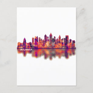Atlanta Georgia Skyline Einladungspostkarte