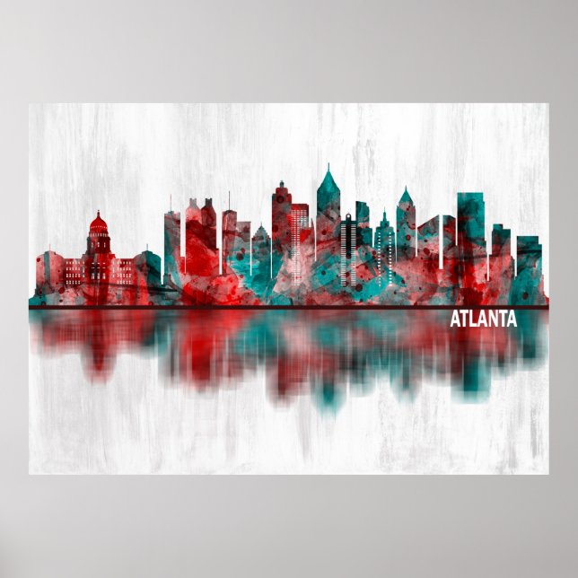 Atlanta Georgia Skyline Poster (Vorne)
