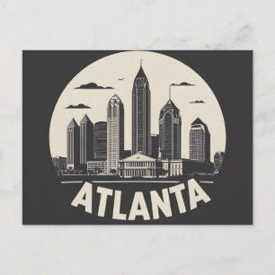 Atlanta Georgia Skyline Postkarte