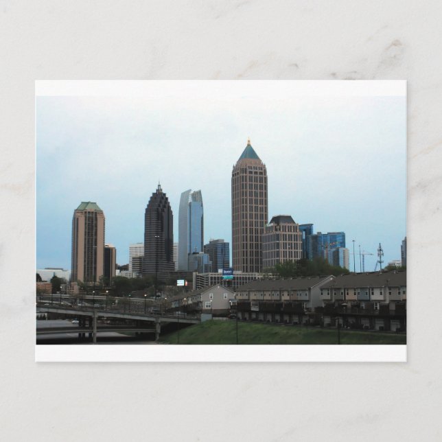 Atlanta, Georgia Skyline Postkarte (Vorderseite)