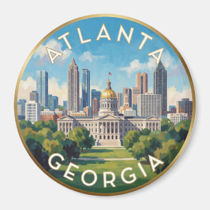 Atlanta Georgia Skyline Reise Magnet