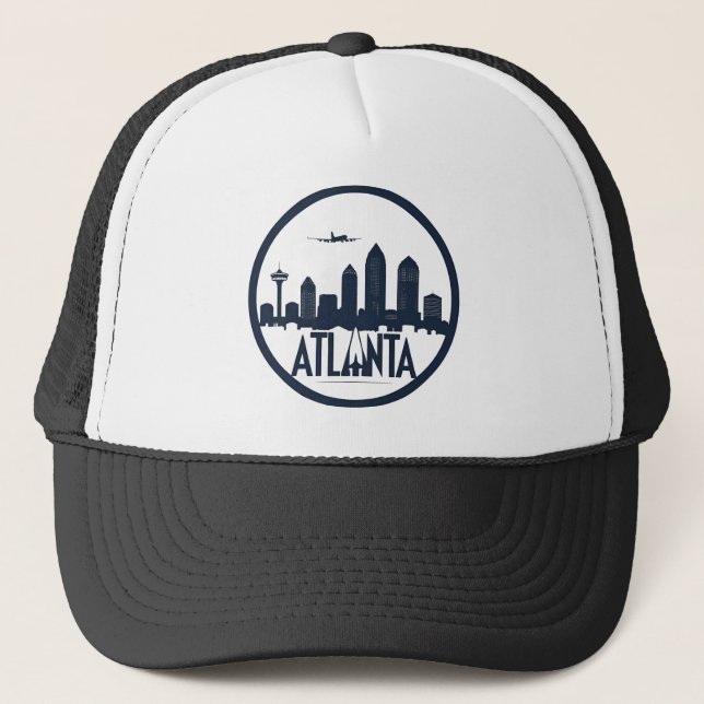 Atlanta Georgia Skyline Truckerkappe (Vorderseite)