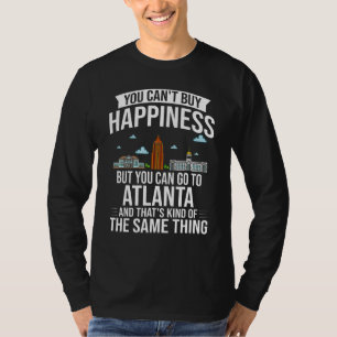 Atlanta Georgia Stadt Skyline Karte Reise T-Shirt