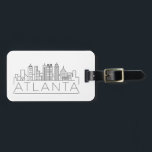 Atlanta, Georgia Stylized Skyline Luggage Tag Gepäckanhänger<br><div class="desc">Ein einzigartiges Gepäckschild,  das die schöne Stadt Atlanta,  Georgia darstellt.  Dieses Tag zeigt eine stilisierte Abbildung der einzigartigen Skyline der Stadt mit ihrem Namen darunter.</div>