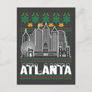 Atlanta Georgia Ugly Christmas Postkarte