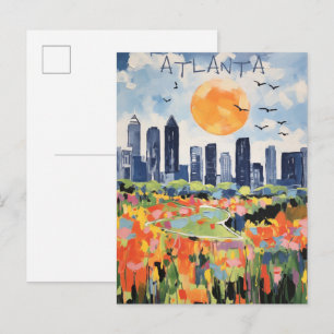 Atlanta Georgia USA Reise Stadt Ästhetik Postkarte