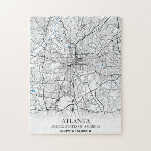 Atlanta Georgia USA Travel City Map