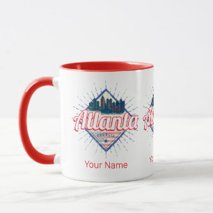 Atlanta Georgia Vereinigte Staaten Retro-Silhouett Tasse