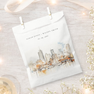 Atlanta Georgia Watercolor Landscape Wedding Geschenktütchen