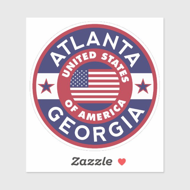 ATLANTA, Georgien Aufkleber (Blatt)