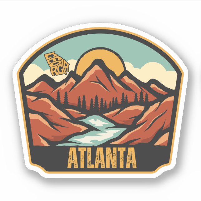 Atlanta, Georgien Aufkleber (Vorderseite)