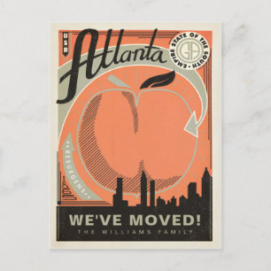 Atlanta, Georgien   Wir haben uns bewegt Einladungspostkarte