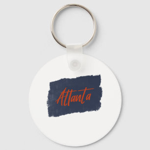 Atlanta Handwritten Red Typography Schlüsselanhänger