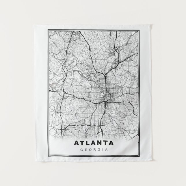 Atlanta-Karte Wandteppich (Vorderseite)