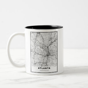 Atlanta-Karte Zweifarbige Tasse