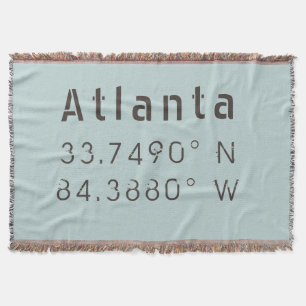 Atlanta Latitude & Longitude Decke