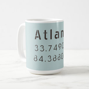 Atlanta Latitude & Longitude Kaffeetasse