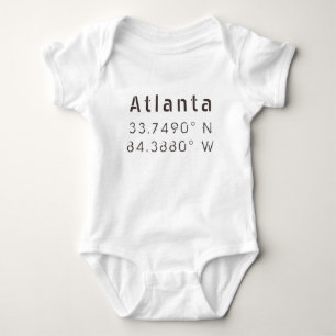 Atlanta Latitude und Länge Baby Strampler