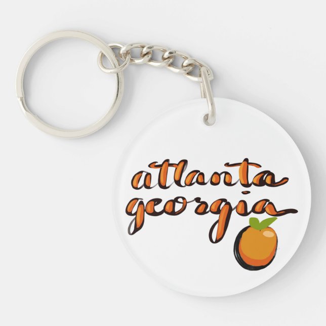 Atlanta Peach Souvenir Schlüsselanhänger (Vorderseite)