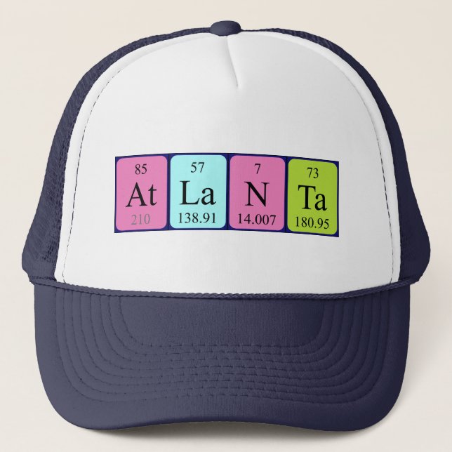 Atlanta periodic table name hat truckerkappe (Vorderseite)
