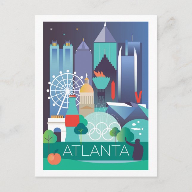 Atlanta Postcard Postkarte (Vorderseite)