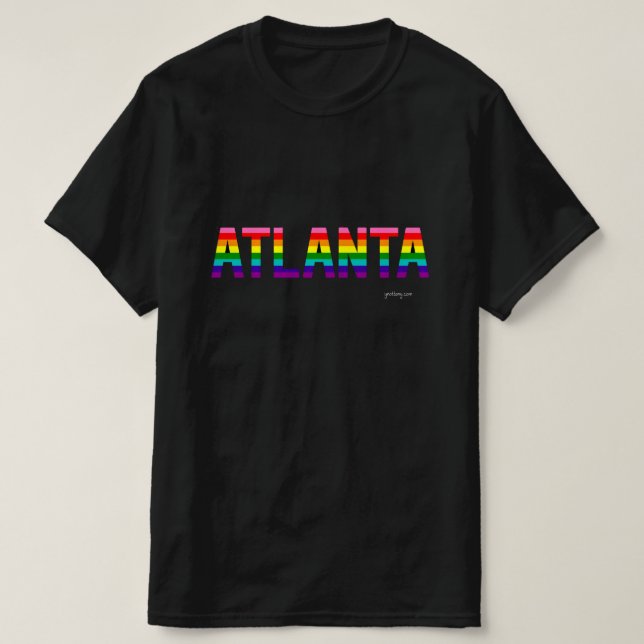 Atlanta Pride T - Shirt | Regenbogenflagge (Design vorne)