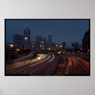 Atlanta Skyline at Dusk Poster